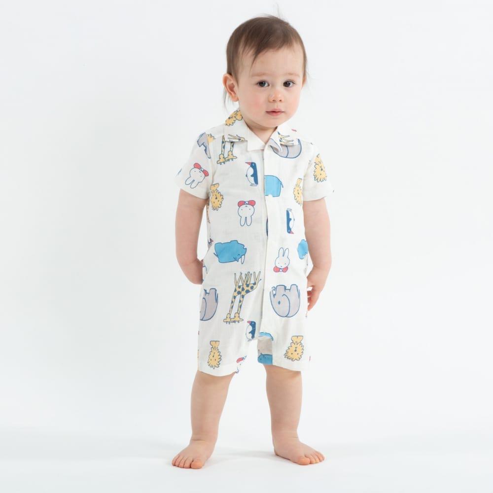 Miffy ミッフィー 半袖カバーオール(ナチュラル×70-80cm) ベビーザらス 