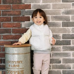 RAT-A-TATR ベスト デイジー柄キルト ホワイト×100cm ベビーザらス限定