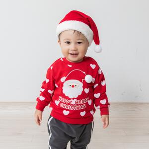 クリスマストレーナー 裏毛 サンタ レッド×100cm ベビーザらス限定