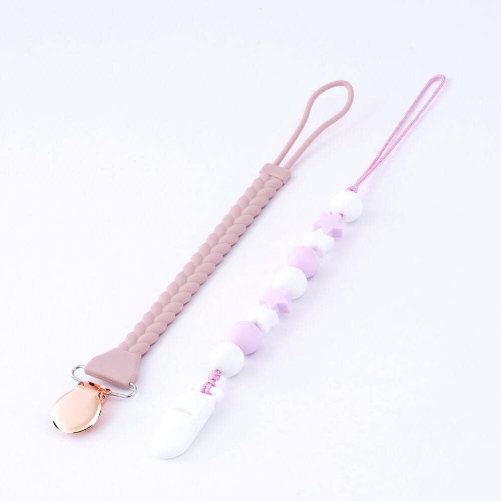 樹脂粘土ベビー　おしゃぶりベビー　ピンク×ピンク 樹脂粘土ベビー おしゃぶりベビー おっとり女の子 樹脂粘土ベビー