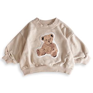 COJIKA プリントアップリケデイリートレーナー 裏毛 クマ ベージュ×80cm ベビーザらス限定