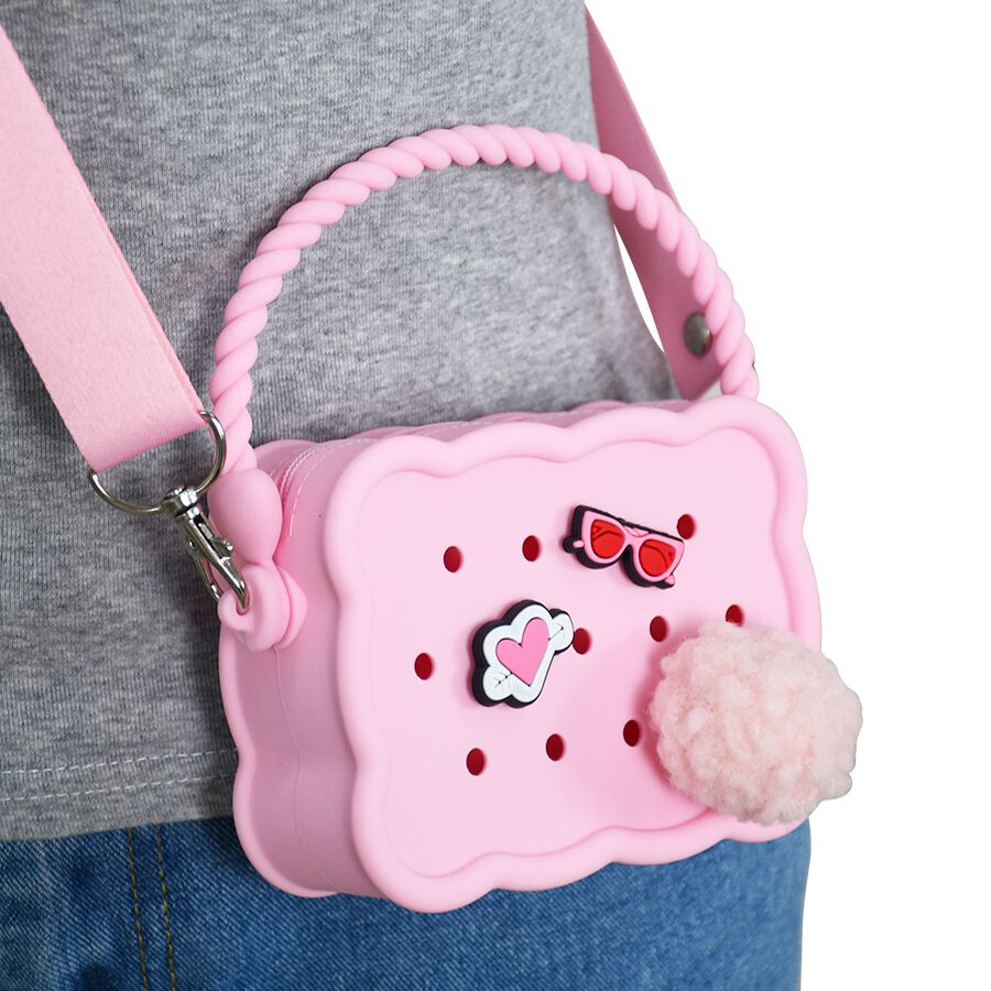 チャームでカスタマイズ ミニ2WAYバッグ ピンク トイザらス限定