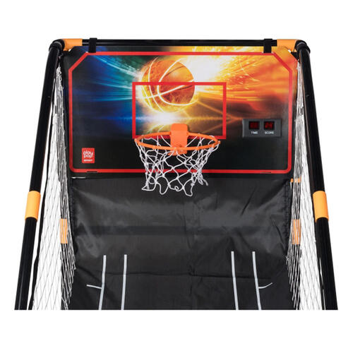 プレイポップスポーツ アーケード バスケットゲーム 室内 デジタルスコア搭載 子供用 ボール付き 組立式 バスケットゴール バスケットボールゲーム シュート練習 トイザらス限定 クリスマスプレゼント 6歳 7歳 8歳