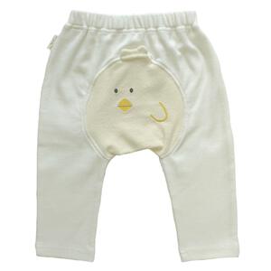 オシリハッピーモンキーパンツ ひよこ シロ×80cm ベビー服 ベビーウェア ボトムス 赤ちゃん 男の子 女の子 ユニセックス 子供服 保育園 幼稚園