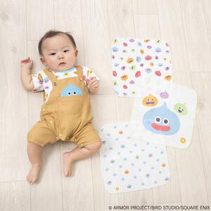 ドラクエベビー＆キッズ ３枚組ガーゼ スライムぴぴぴ ホワイト&times;フリー