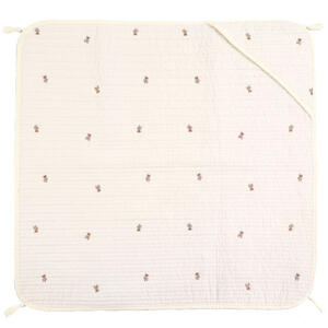 イブルおくるみ ストライプキルト クマ刺繍(ナチュラル) ベビーザらス限定