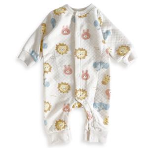 長袖カバーオール ニットキルト アニマル柄 アイボリー×70cm ベビーザらス限定