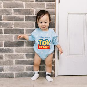 【ブラックフライデー】ディズニー 長袖さがらボディスーツ ドッカン トイストーリー(サックス×80cm) ベビーザらス限定