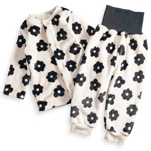 長袖腹巻パジャマ フリース デイジー柄 ブラック×95cm ベビーザらス限定