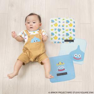 ドラクエベビー＆キッズ ３枚組ガーゼ スライムたち ブルー&times;フリー