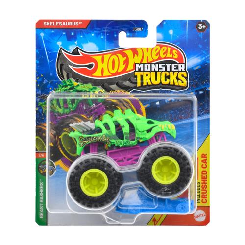 ホットウィール モンスタートラック 1:64 スケルサウルス