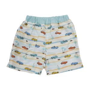 RAT-A-TATR クルマ柄 サーフショーツ ラッタッター ライトグリーン×100cm