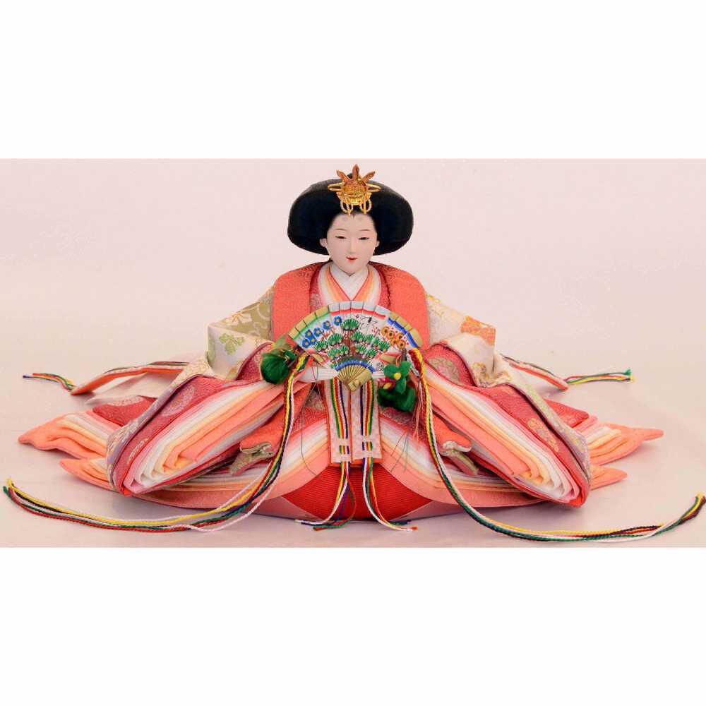 【ひい様❤️高級 正絹小紋 お得用 サービス品】 雛人形】親王飾り「優艶金箔押屏風正絹締切」 (605806)ひな人形