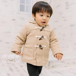 RAT-A-TATR ラッタッター ダッフルコート 中綿 無地 ベージュ×95cm