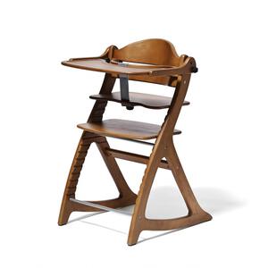 大和屋 yamatoya すくすくチェアGL (ライトブラウン) 子供用椅子 室内家具 座板6段階調整 取り外し簡単テーブル 転落防止ガード 7か月頃～約80kg頃対応