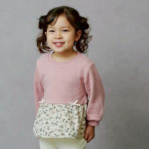 sophitica 裏毛裾フリル切り替えトレーナー ピンク&times;80cm ベビーザらス限定