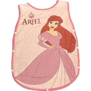 表ガーゼスリーパー　ディズニーアリエル(ピンク×45×60cm)