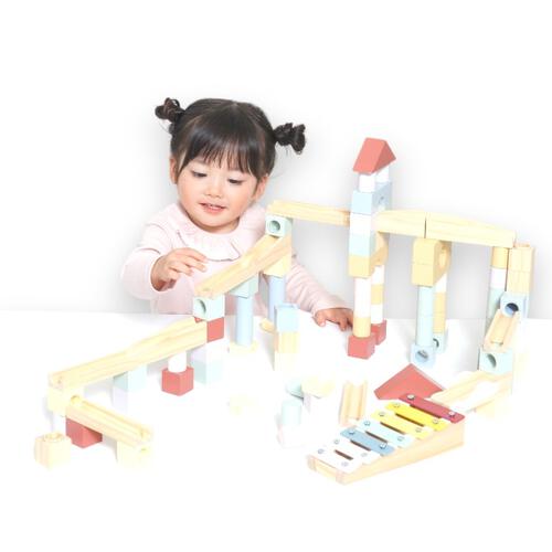 木製ブロックビー玉 転がし100ピースセット トイザらス限定 クリスマスプレゼント 3歳 4歳 5歳