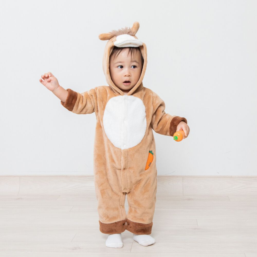干支 馬 ロンパース ブラウン×70cm ベビーザらス限定 | Babies