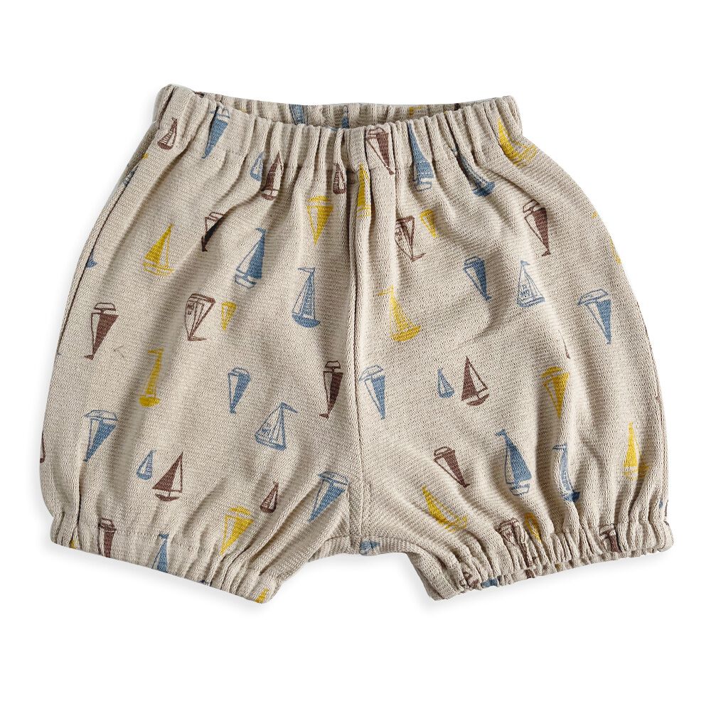 COJIKA かぼちゃパンツ ヨット柄 ブラウン×90cm | マタニティ・ベビー