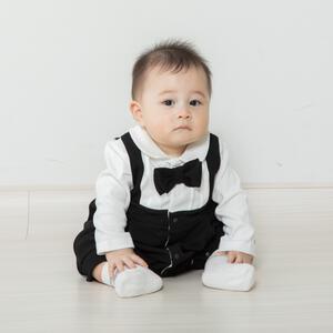 長袖フォーマルロンパス フォーマルニット 蝶ネクタイ付き(ブラック×70cm) ベビーザらス限定