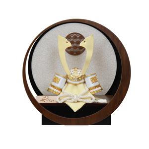 【五月人形】兜飾り 床飾り 長鍬兜木目円形 コンパクト 丸型 男の子 端午の節句 トイザらス・ベビーザらス限定【メーカー直送】