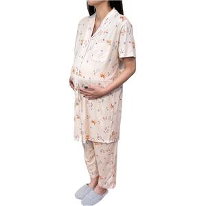 Disney 半袖パジャマ ストレッチ天竺 バンビ＆とんすけ ナチュラル M-L