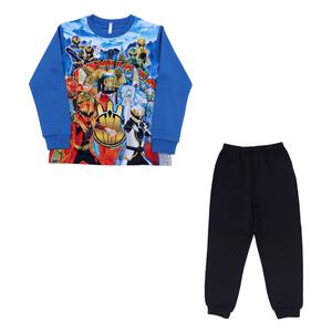 ナンバーワン戦隊ゴジュウジャー光るダンボールパジャマ ブルー×120cm