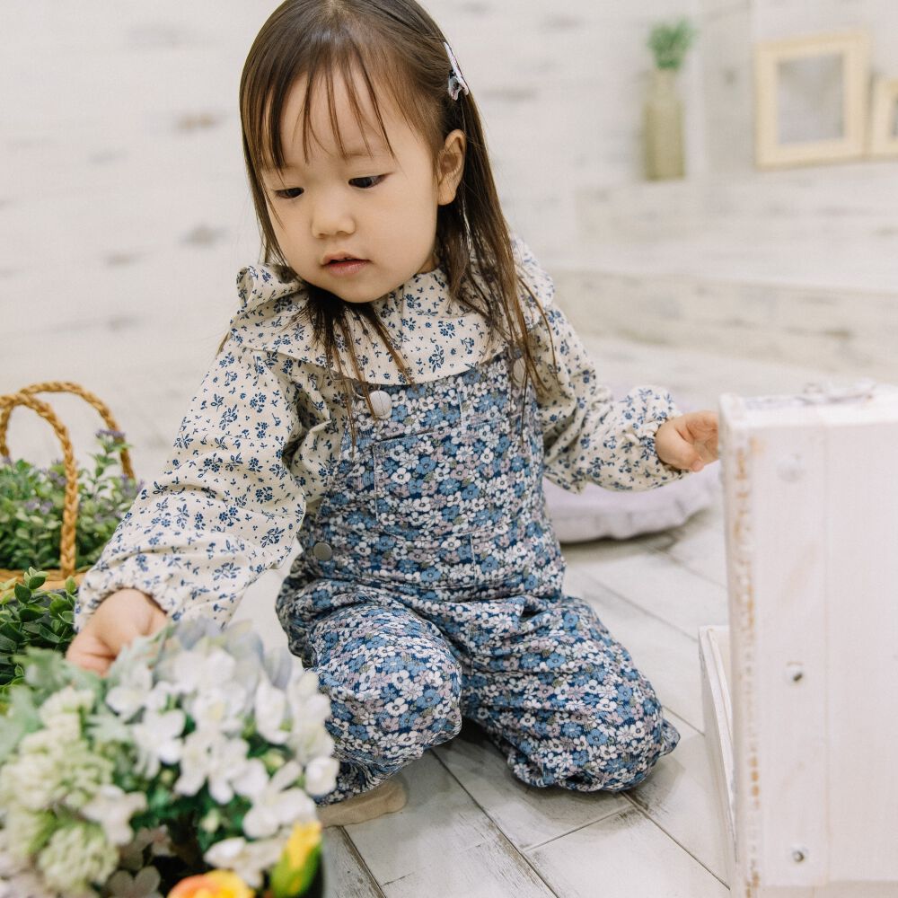 FirstCloset×mioさん】サロペット ブルー×80cm | マタニティ・ベビー