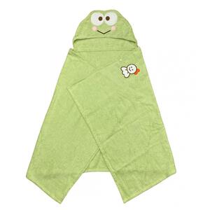 SANRIO サンリオ フード付き湯上りタオル ケロッピ グリーン×フリー ベビーザらス限定