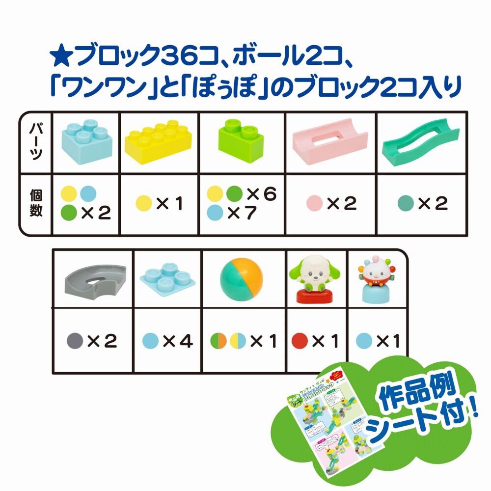 ワンワンとぽぅぽのコロコロブロック(40pcs) トイザらス限定 ギフト