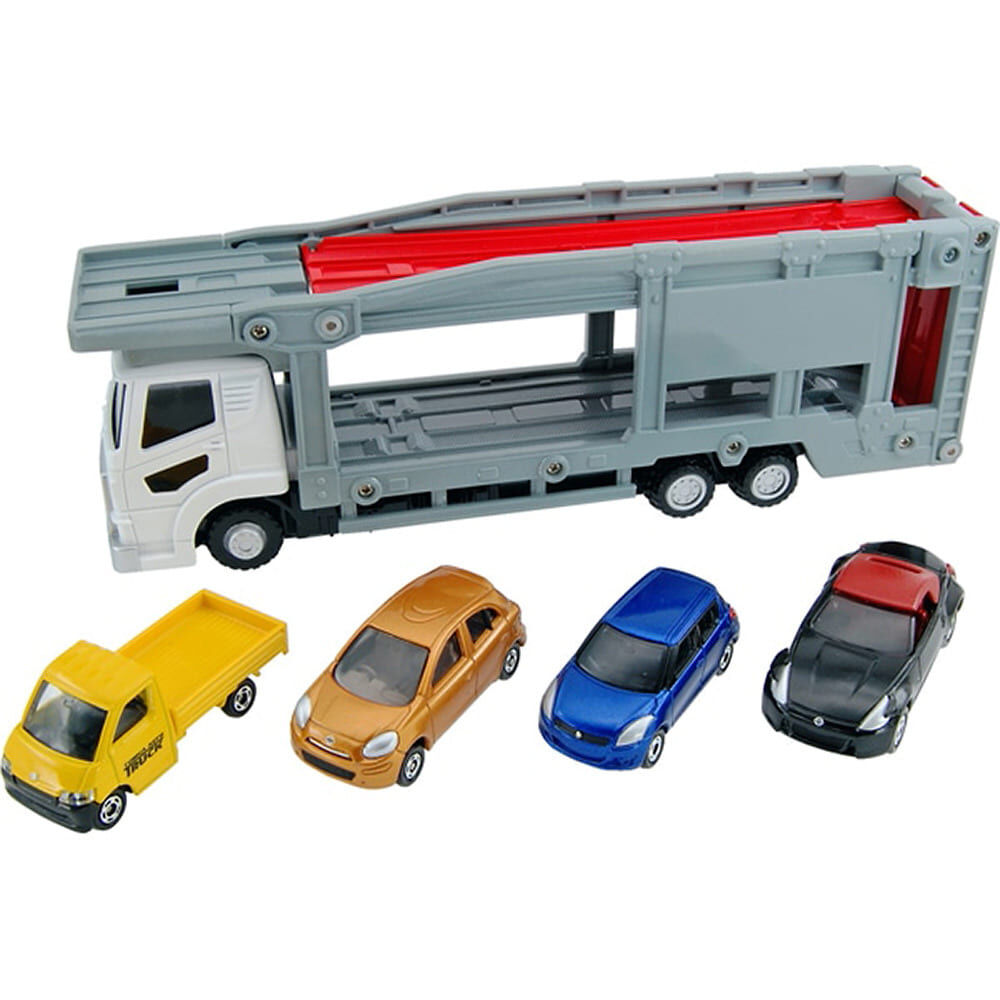 トミカ トイザらス限定4台セット トミカワールド トミカとあそぼう！キャリアカーセット | おもちゃ通販