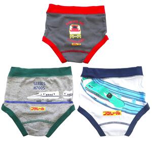 PLARAIL プラレール 3枚組ブリーフ(グレー×100cm) ベビーザらス限定