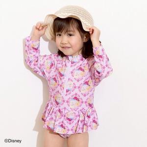 【Sophitica&times;tsumashi1118さん】Disney アナと雪の女王/ 水着 ワンピース型ラッシュガード ピンク&times;120cm 水着 水遊び