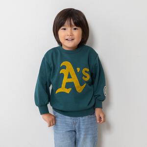 ベビーザらス限定　ＭＬＢ ビックロゴトレーナー(グリーン&times;100cm)