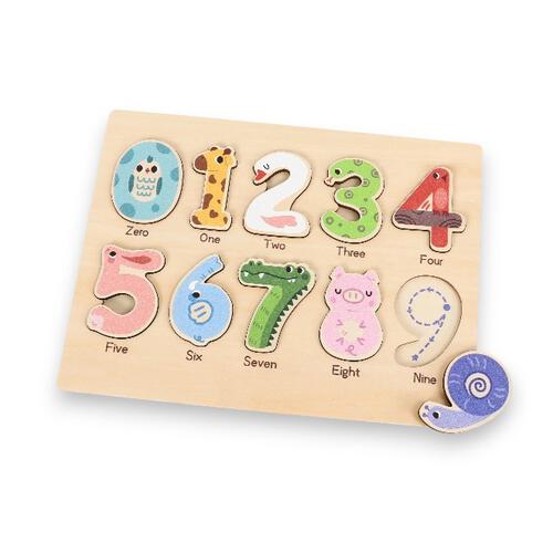 木製アニマル数字パズル トイザらス限定 クリスマスプレゼント 2歳 3歳 4歳