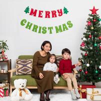 クリスマス フェルトガーランド 高さ16.8×幅230cm 飾り インテリア 壁 文字 メリークリスマス トイザらス限定