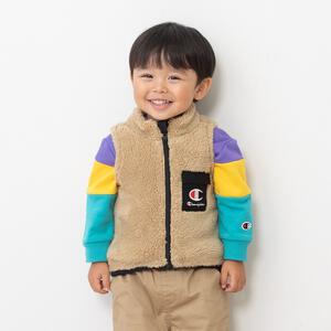 Champion チャンピオン ボアベスト ﾍﾞｰｼﾞｭ×80cmベビーザらス限定