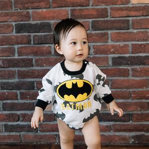 WARNER ワーナー 長袖さがらボディスーツ ドッカン バットマン ホワイト×70cm ベビーザらス限定