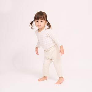 長袖ロンパース肌着 2枚組 リブメローボーダー ピンク×80cm ベビーザらス限定