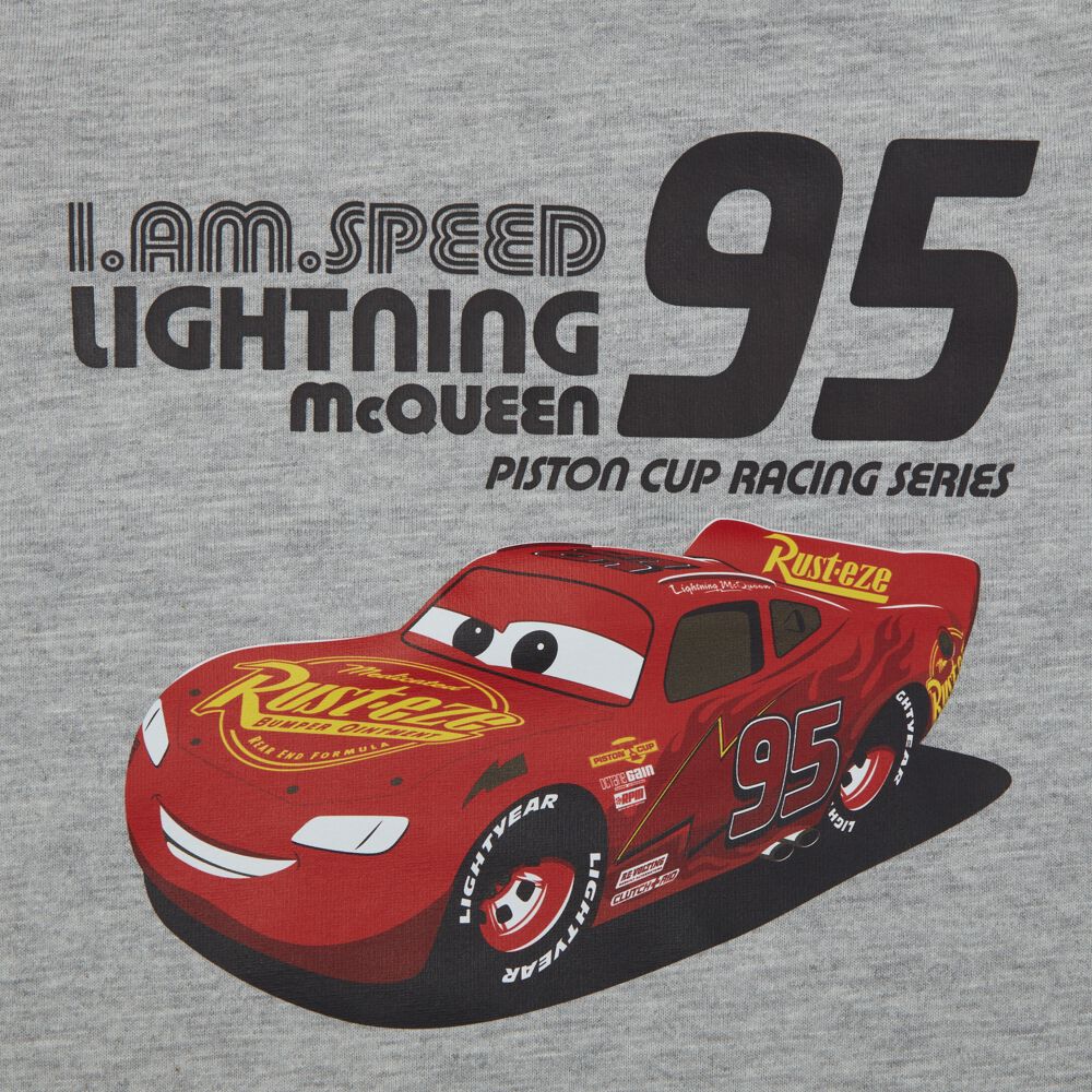 Disney ディズニー カーズ 長袖Tシャツ 天竺 グレー×100cm ベビーザら