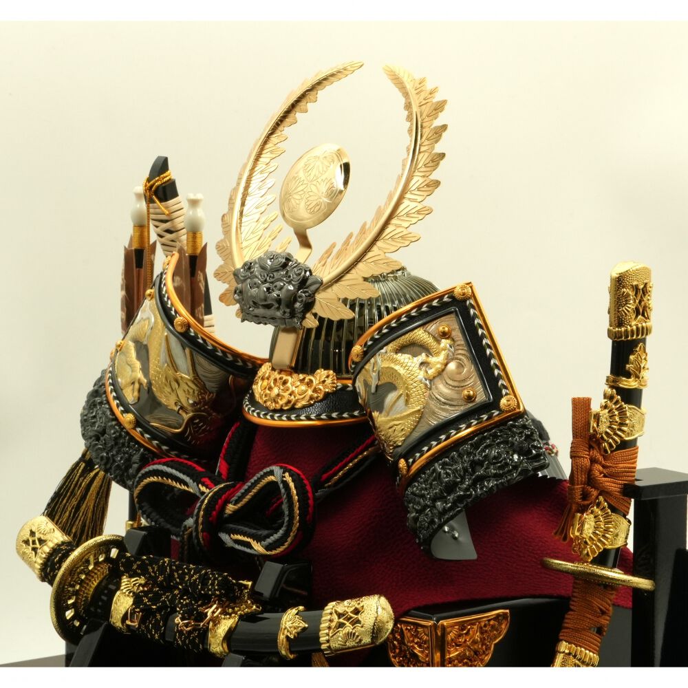 五月人形】兜ケース飾り「徳川家康金彩龍」（538111）トイザらス