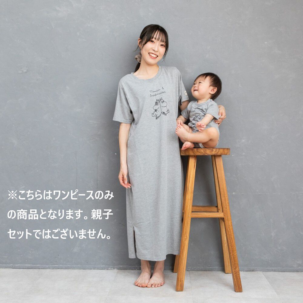 MOOMIN Ivana Helsinki ムーミン柄半袖ワンピース ブルー