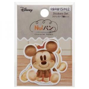 ディズニーキャラクター Nuiパン ステッカー3種セット キャラクターパンセット