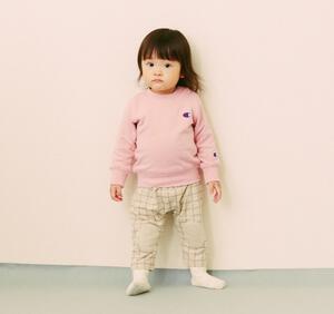 Champion チャンピオン 長袖トレーナー ピンク×90cmベビーザらス限定