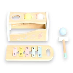 木製たたいてころころ ハンマーボール＆鉄琴 トイザらス限定 クリスマスプレゼント 1歳 2歳 3歳