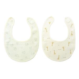 オーガニック スタイ2枚組 キリン&times;ぞう(ホワイト&times;フリー) ベビーザらス限定