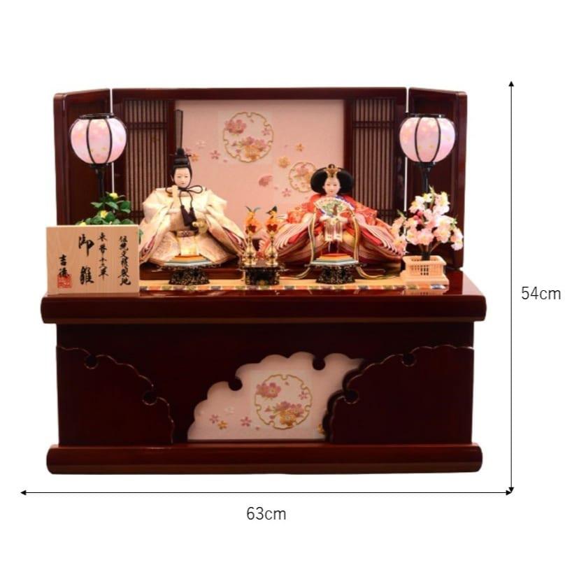 新品！売切り特価♪♪○激安！70巾 ひな人形 親王飾り 収納飾り 幸せ 