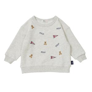 POLO BCS フラッグ刺繍トレーナー アイボリー&times;100cm