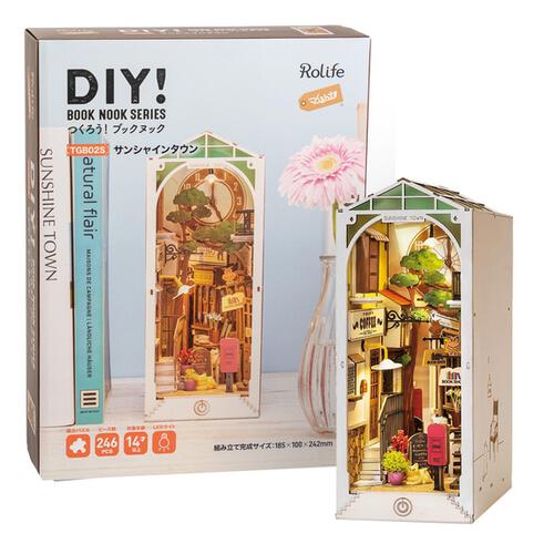 木製立体パズル つくるんです TGB02S サンシャインタウン ガーデンハウス 3D 組立キット インテリア 日本語説明書付き